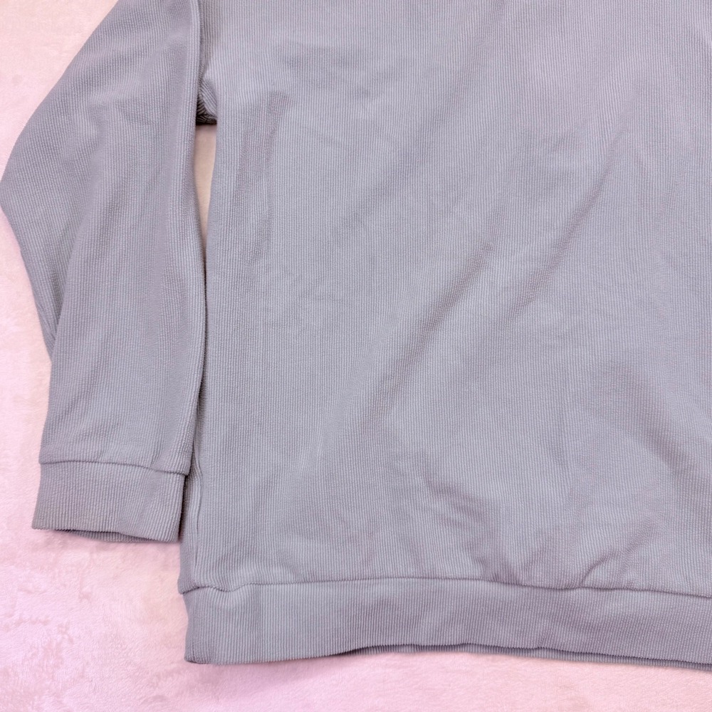 Marc New York Mens Quarter Zip Ribbed Pullover Sage Green Corduroy Sweatshirt M - Picture 9 of 12